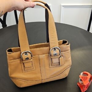 Coach Tan Leather Shoulder Bag